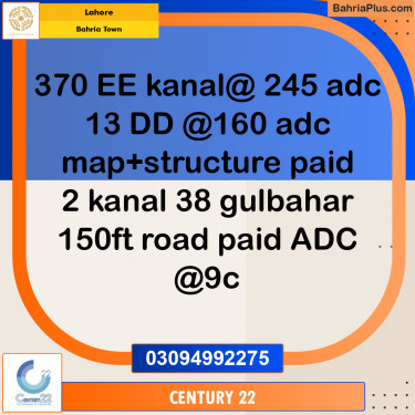 10 Marla Residential Plot for Sale in Bahria Town, Lahore - (BP-303610)