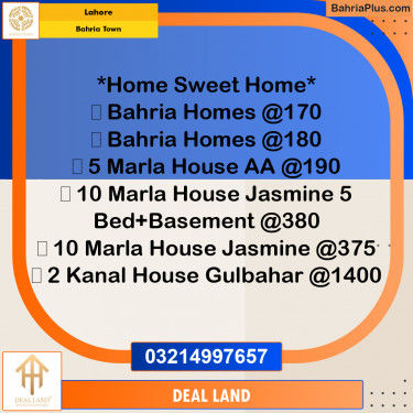 Residential Plot for Sale in Bahria Town, Lahore - (BP-303676)