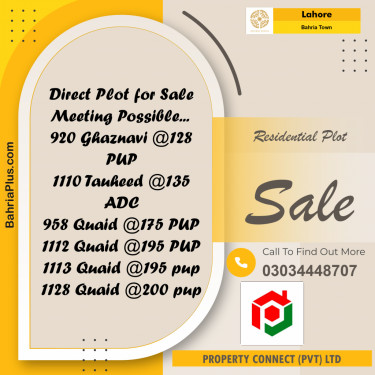 Residential Plot for Sale in Bahria Town, Lahore - (BP-303916)