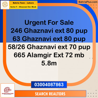 5 Marla Residential Plot for Sale in Sector F - Ghaznavi Ext. Block -  Bahria Town, Lahore - (BP-304004)