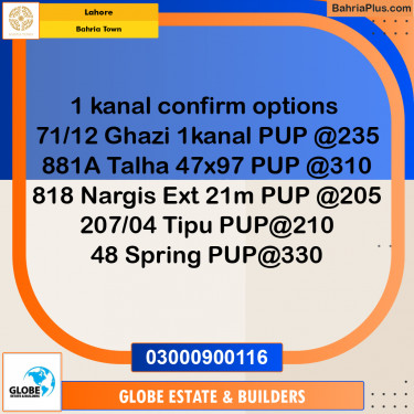 Residential Plot for Sale in Bahria Town, Lahore - (BP-304064)