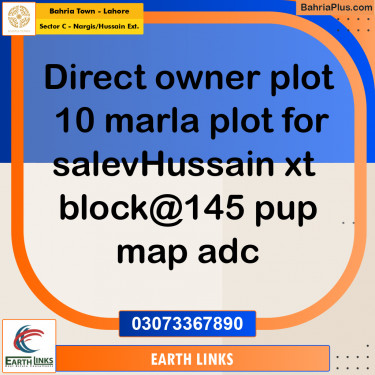 10 Marla Residential Plot for Sale in Sector C - Nargis/Hussain Ext. -  Bahria Town, Lahore - (BP-304148)