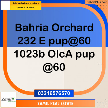 5 Marla Residential Plot for Sale in Phase 2 - E Block -  Bahria Orchard, Lahore - (BP-304207)