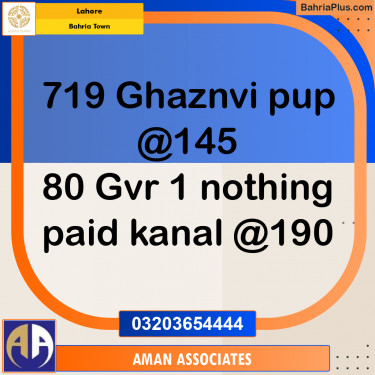 Residential Plot for Sale in Bahria Town, Lahore - (BP-304243)