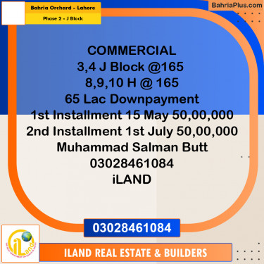 4 Marla Residential Plot for Sale in Phase 2 - J Block -  Bahria Orchard, Lahore - (BP-304352)