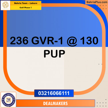 10 Marla Residential Plot for Sale in Golf Phase 1 -  Bahria Town, Lahore - (BP-304424)