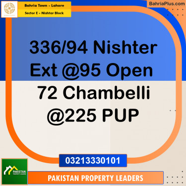 5 Marla Residential Plot for Sale in Sector E - Nishtar Block -  Bahria Town, Lahore - (BP-304456)