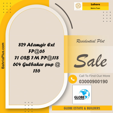 Residential Plot for Sale in Bahria Town, Lahore - (BP-304466)