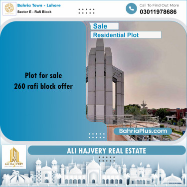 10 Marla Residential Plot for Sale in Sector E - Rafi Block -  Bahria Town, Lahore - (BP-304484)