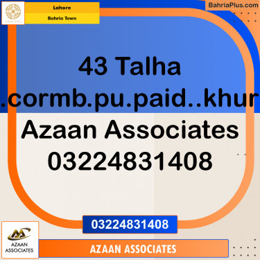 Residential Plot for Sale in Bahria Town, Lahore - (BP-304523)