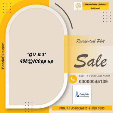 10 Marla Residential Plot for Sale in Golf Phase 2 -  Bahria Town, Lahore - (BP-304601)