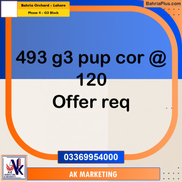 10 Marla Residential Plot for Sale in Phase 4 - G3 Block -  Bahria Orchard, Lahore - (BP-304623)