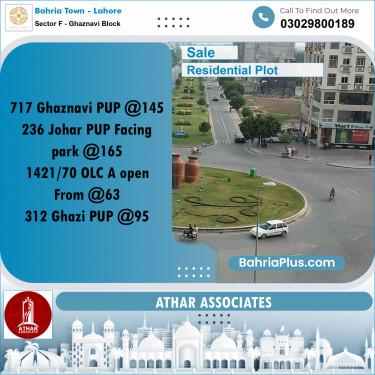 10 Marla Residential Plot for Sale in Sector F - Ghaznavi Block -  Bahria Town, Lahore - (BP-304629)