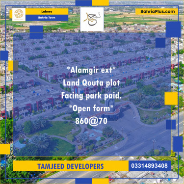 Residential Plot for Sale in Bahria Town, Lahore - (BP-304660)