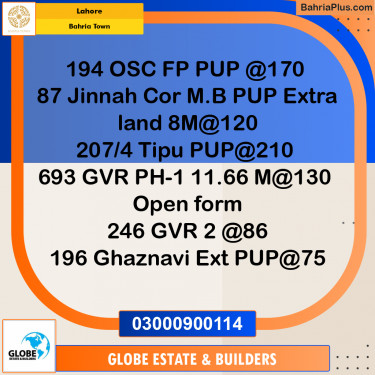 Residential Plot for Sale in Bahria Town, Lahore - (BP-304669)