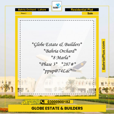 8 Marla Residential Plot for Sale in Phase 3 -  Bahria Orchard, Lahore - (BP-304842)