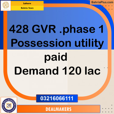 Residential Plot for Sale in Bahria Town, Lahore - (BP-305027)