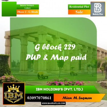 5 Marla Residential Plot for Sale in Phase 2 - G Block -  Bahria Orchard, Lahore - (BP-305038)