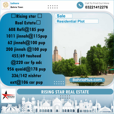 Residential Plot for Sale in Bahria Town, Lahore - (BP-305139)