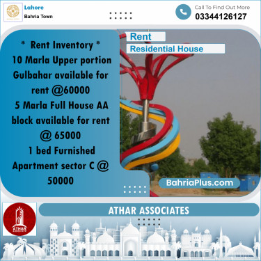 525 Sq. Ft. Residential House for Rent in Bahria Town, Lahore - (BP-305181)