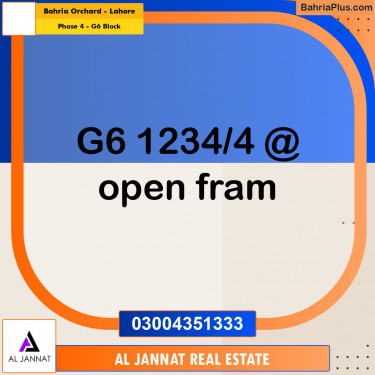 10 Marla Residential Plot for Sale in Phase 4 - G6 Block -  Bahria Orchard, Lahore - (BP-305217)