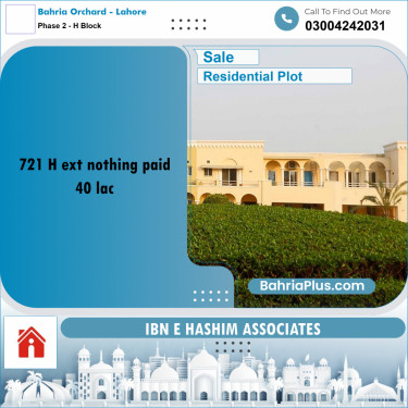 5 Marla Residential Plot for Sale in Phase 2 - H Block -  Bahria Orchard, Lahore - (BP-305373)