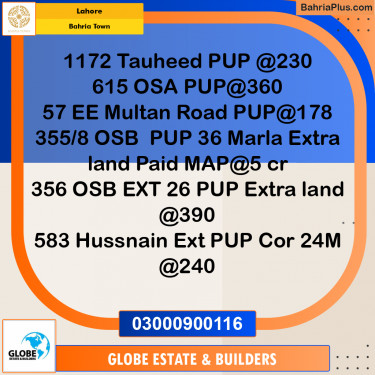 Residential Plot for Sale in Bahria Town, Lahore - (BP-305383)