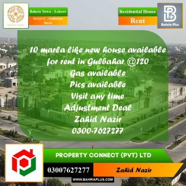 Residential House for Rent in Sector C - Gulbahar Block -  Bahria Town, Lahore - (BP-305456)