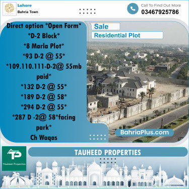 5 Marla Residential Plot for Sale in Bahria Town, Lahore - (BP-305484)