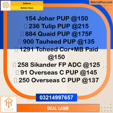 Residential Plot for Sale in Bahria Town, Lahore - (BP-305506)
