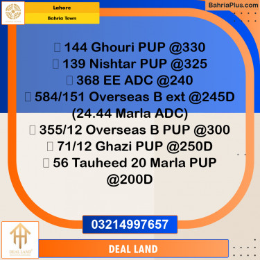 Residential Plot for Sale in Bahria Town, Lahore - (BP-305507)