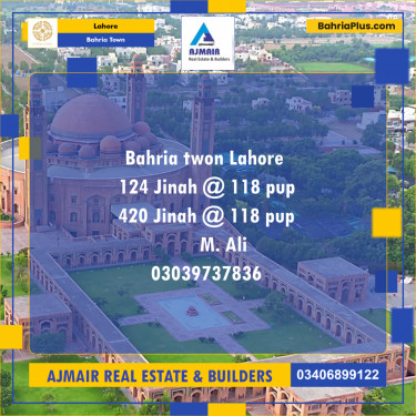 10 Marla Residential Plot for Sale in Bahria Town, Lahore - (BP-305514)
