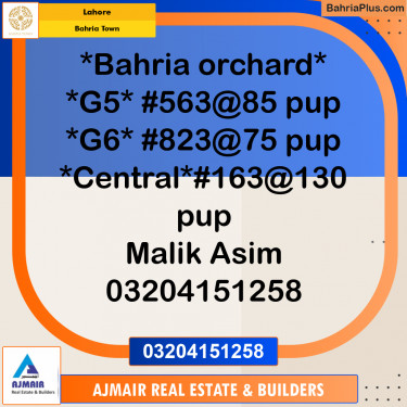 Residential Plot for Sale in Bahria Town, Lahore - (BP-305587)