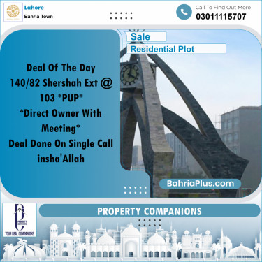 Residential Plot for Sale in Bahria Town, Lahore - (BP-305669)