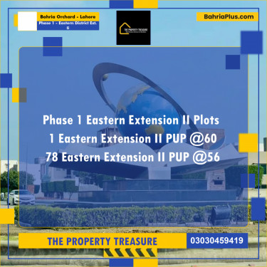 5 Marla Residential Plot for Sale in Phase 1 - Eastern District Ext. II -  Bahria Orchard, Lahore - (BP-305687)