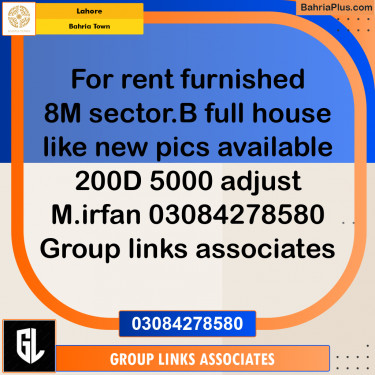 Residential House for Rent in Bahria Town, Lahore - (BP-305715)