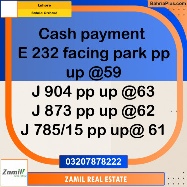 Residential Plot for Sale in Bahria Orchard, Lahore - (BP-305723)