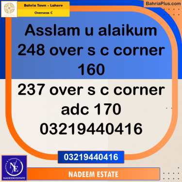 Residential Plot for Sale in Overseas C -  Bahria Town, Lahore - (BP-305867)