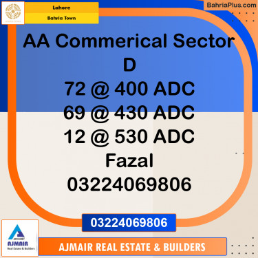 Commercial Plot for Sale in Bahria Town, Lahore - (BP-305919)