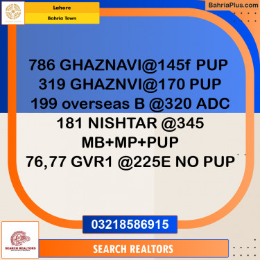Residential Plot for Sale in Bahria Town, Lahore - (BP-306014)
