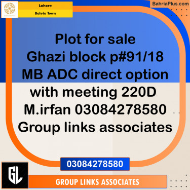 Residential Plot for Sale in Bahria Town, Lahore - (BP-306050)