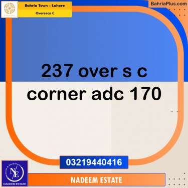 Residential Plot for Sale in Overseas C -  Bahria Town, Lahore - (BP-306126)