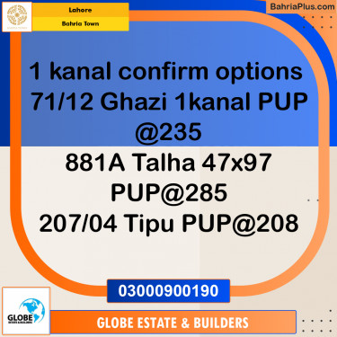 Residential Plot for Sale in Bahria Town, Lahore - (BP-306182)
