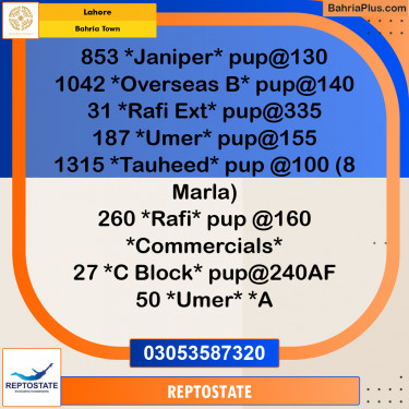 Residential Plot for Sale in Bahria Town, Lahore - (BP-306184)
