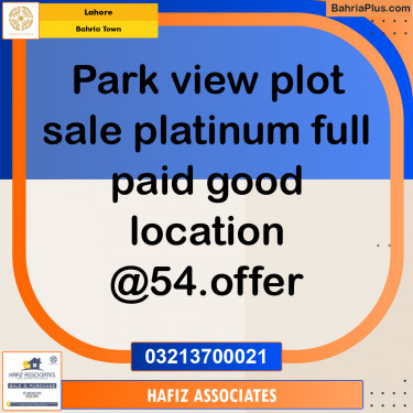 5 Marla Residential Plot for Sale in Bahria Town, Lahore - (BP-306236)