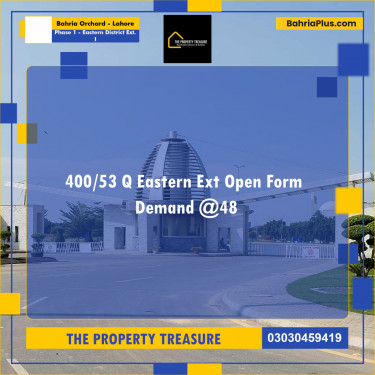 5 Marla Residential Plot for Sale in Phase 1 - Eastern District Ext. I -  Bahria Orchard, Lahore - (BP-306259)