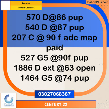 Residential Plot for Sale in Bahria Orchard, Lahore - (BP-306312)