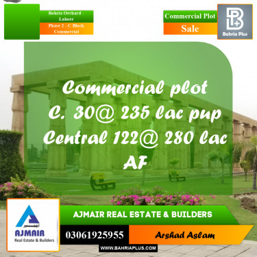 4 Marla Commercial Plot for Sale in Phase 2 - C Block Commercial -  Bahria Orchard, Lahore - (BP-306392)