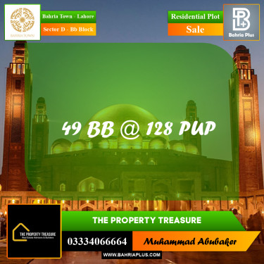 5 Marla Residential Plot for Sale in Sector D - BB Block -  Bahria Town, Lahore - (BP-306529)