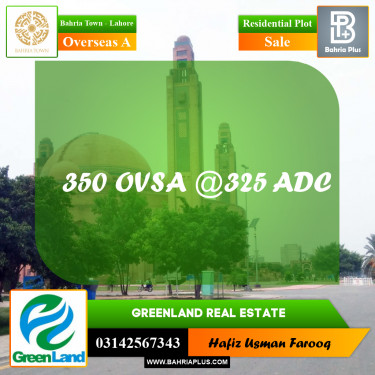 10 Marla Residential Plot for Sale in Overseas A -  Bahria Town, Lahore - (BP-306681)